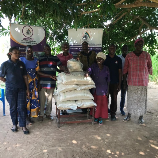 Members working on a cooperative farming project